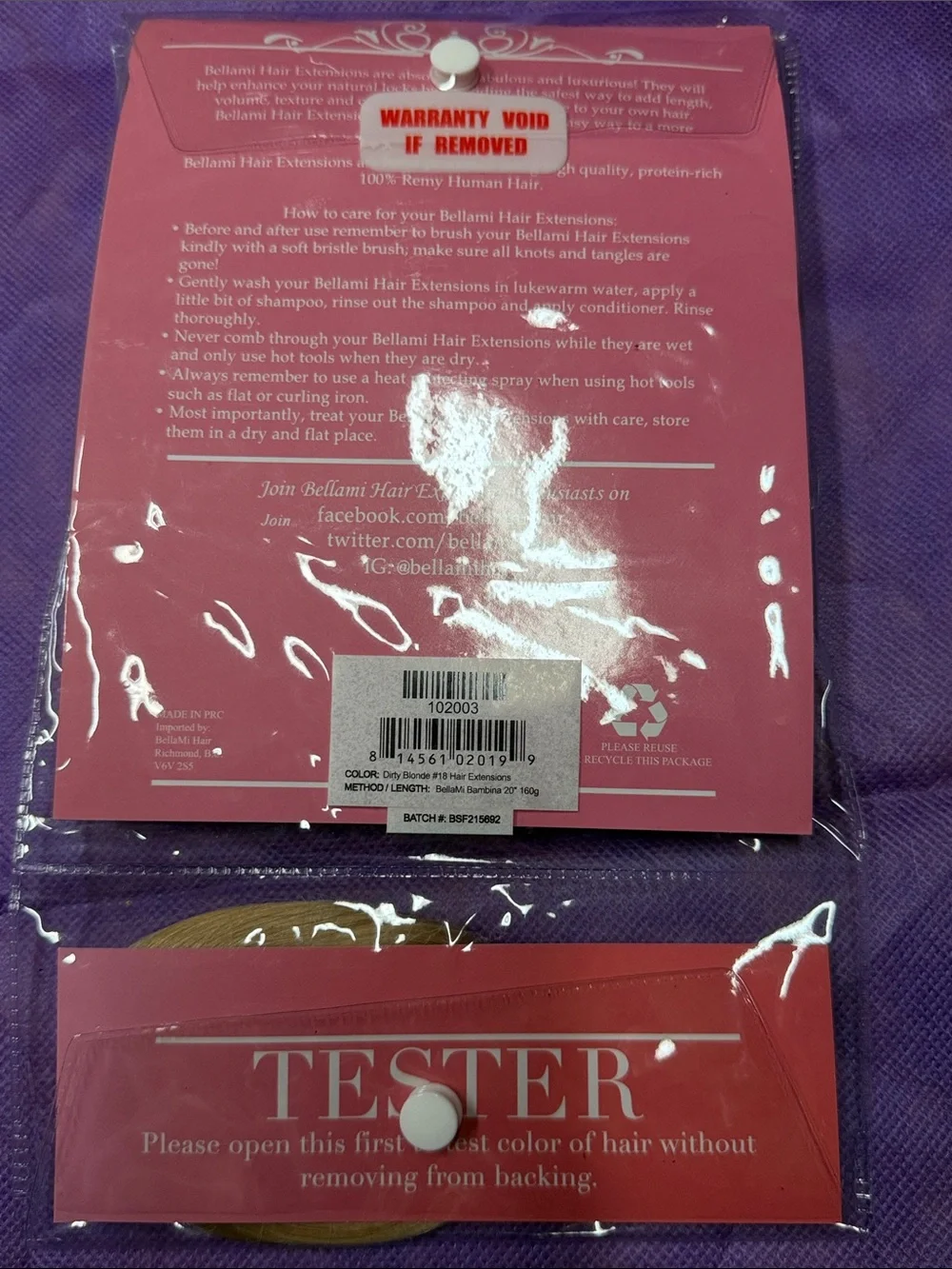 BELLAMI Dirty Blonde 20 inch lace clipins